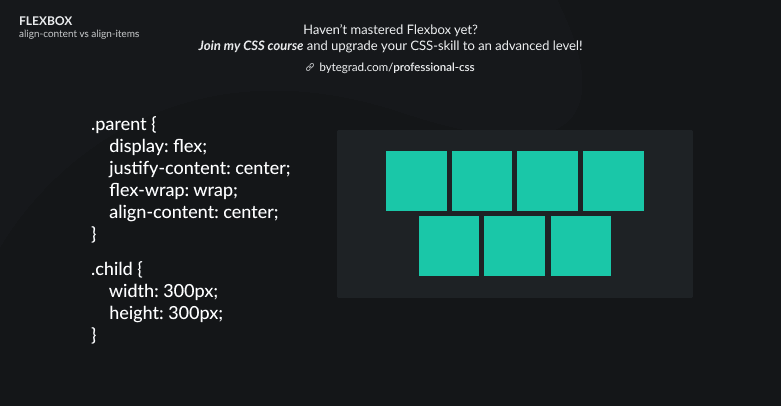 Align content vs Align items in Flexbox (examples)